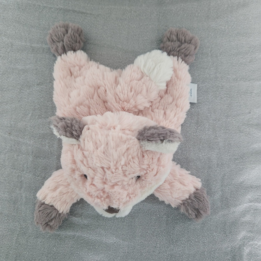 Mary Meyer Putty Fox Lovey Baby Security Blanket Blush Pink Grey Plush Toy 11in